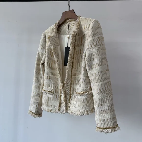 Kobi Halperin Kosta Metallic Chain-Trim Jacket